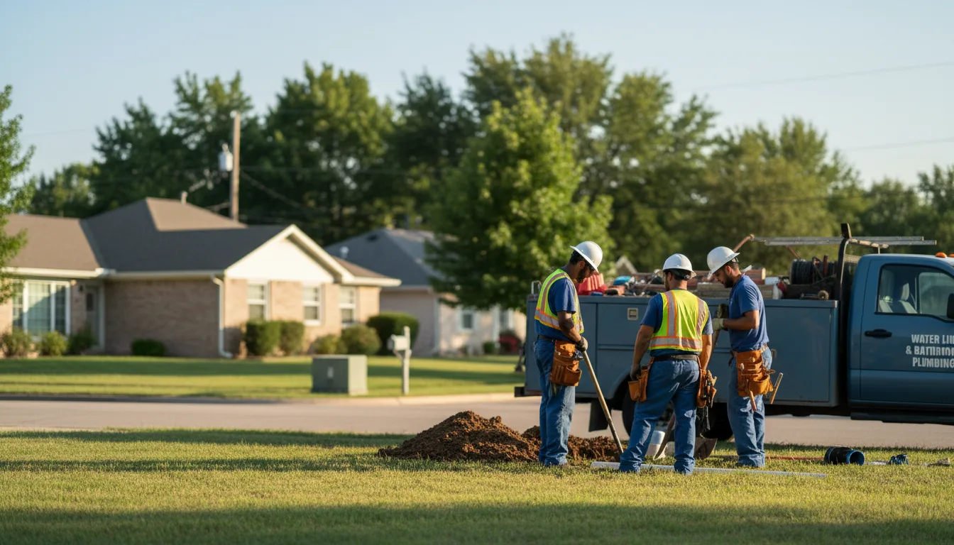 Residential water line and bathroom plumbing service in Crimora, VA